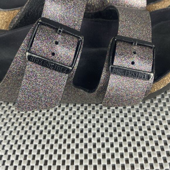 Birkenstock Arizona Sandals Adult 37 Glitter Slide On Buckle Made In Germany - Picture 10 of 13